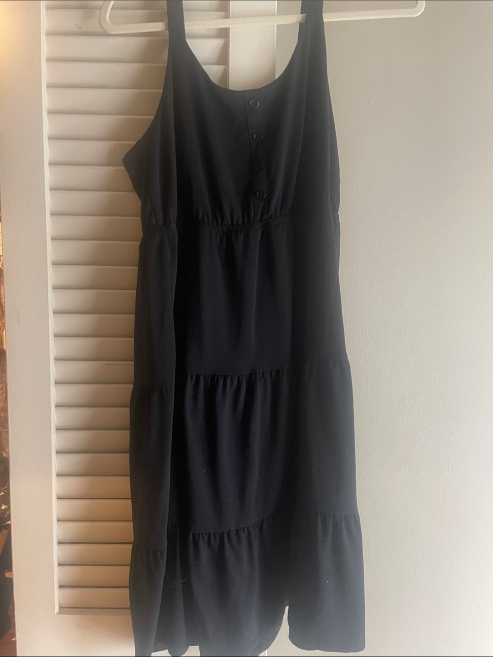 LuLaRoe Black Sleeveless Tiered Midi Dress
